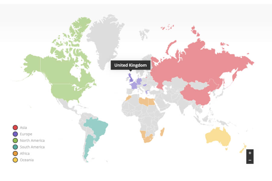 Interactive Map for HubSpot