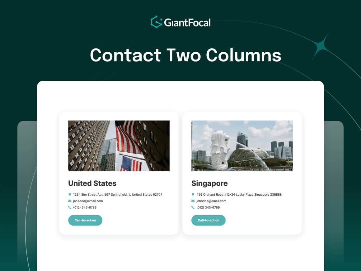 Contact Two Columns