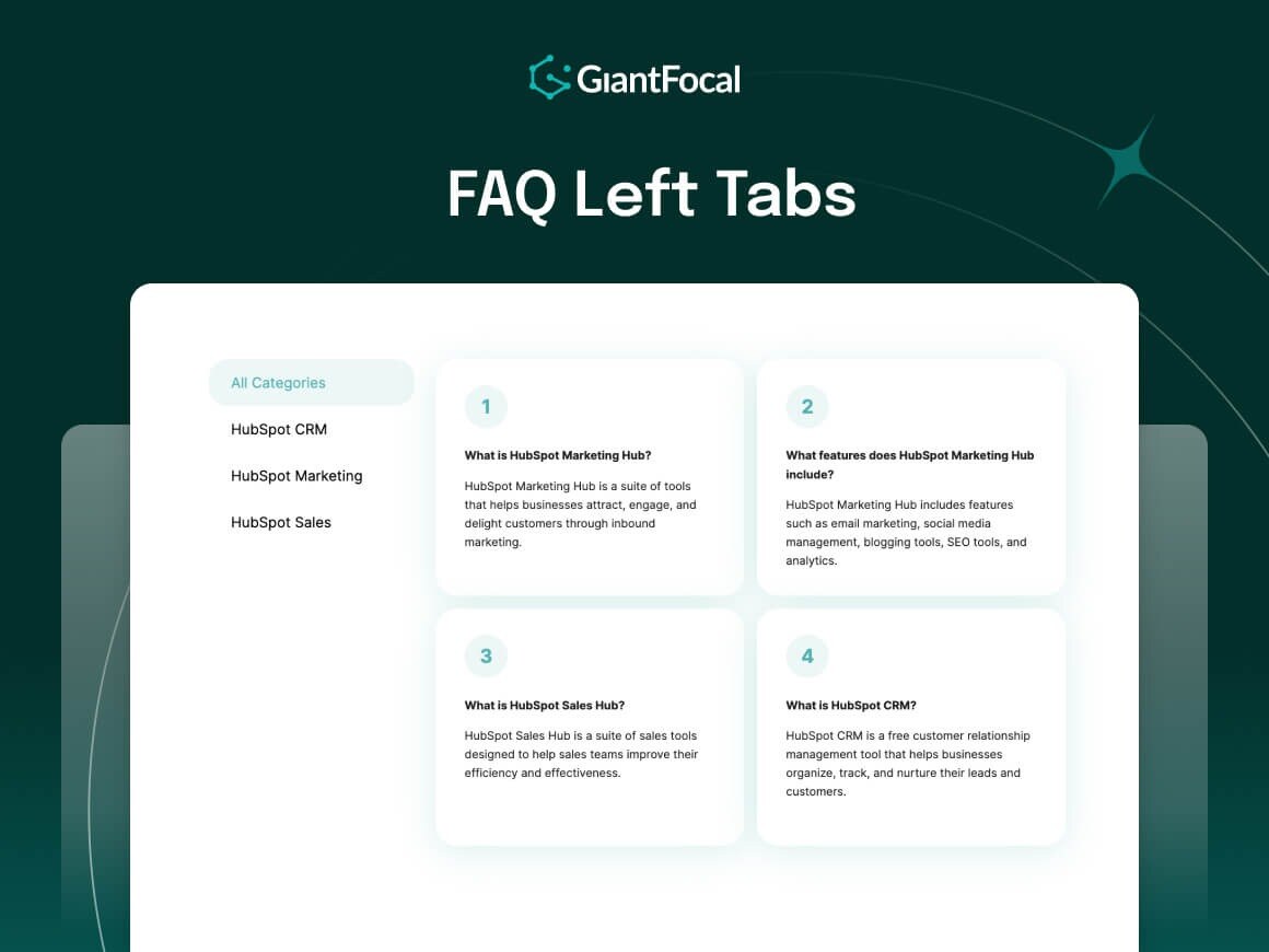 FAQ Left Tabs