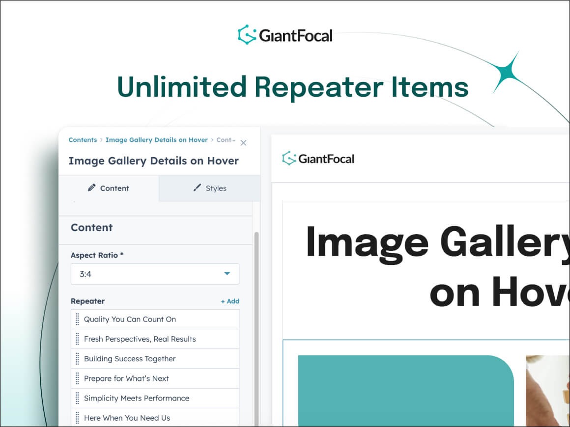 Unlimited Repeater Items