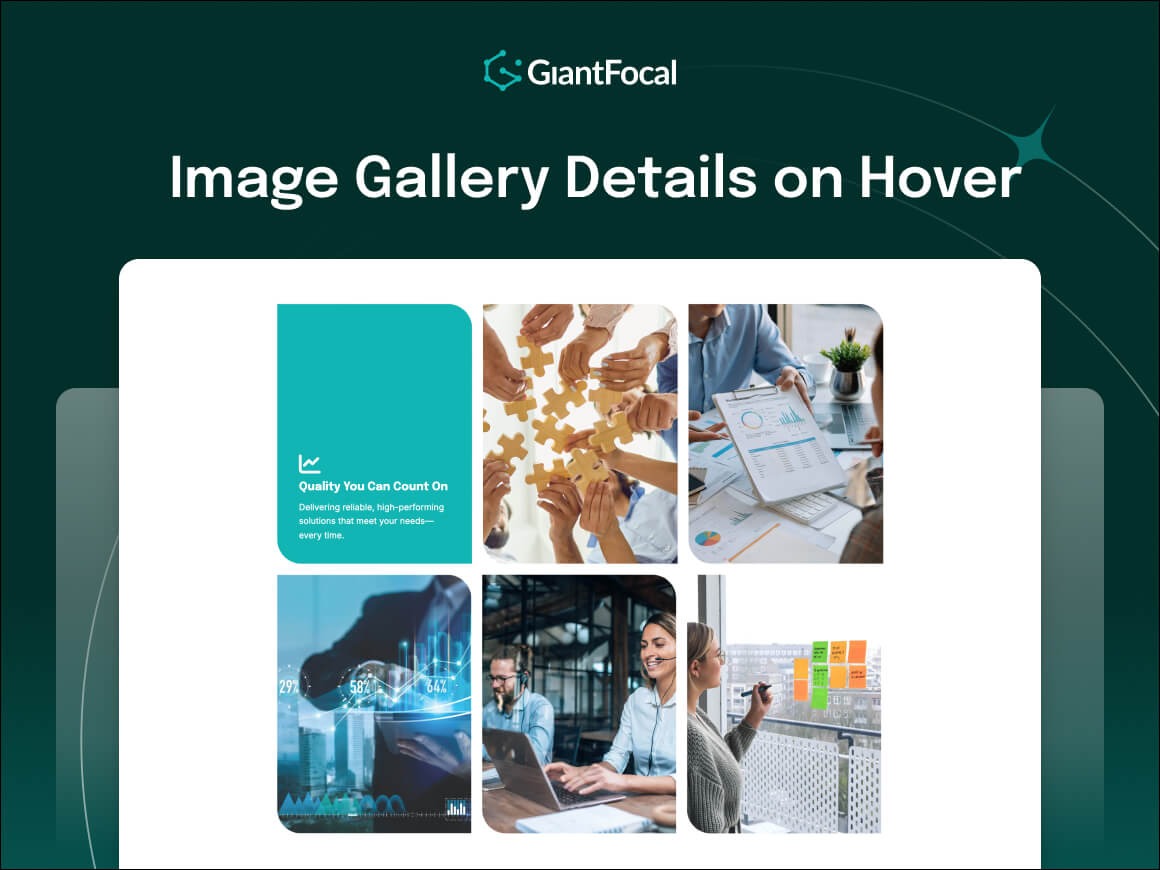 Image Gallery Details on Hover