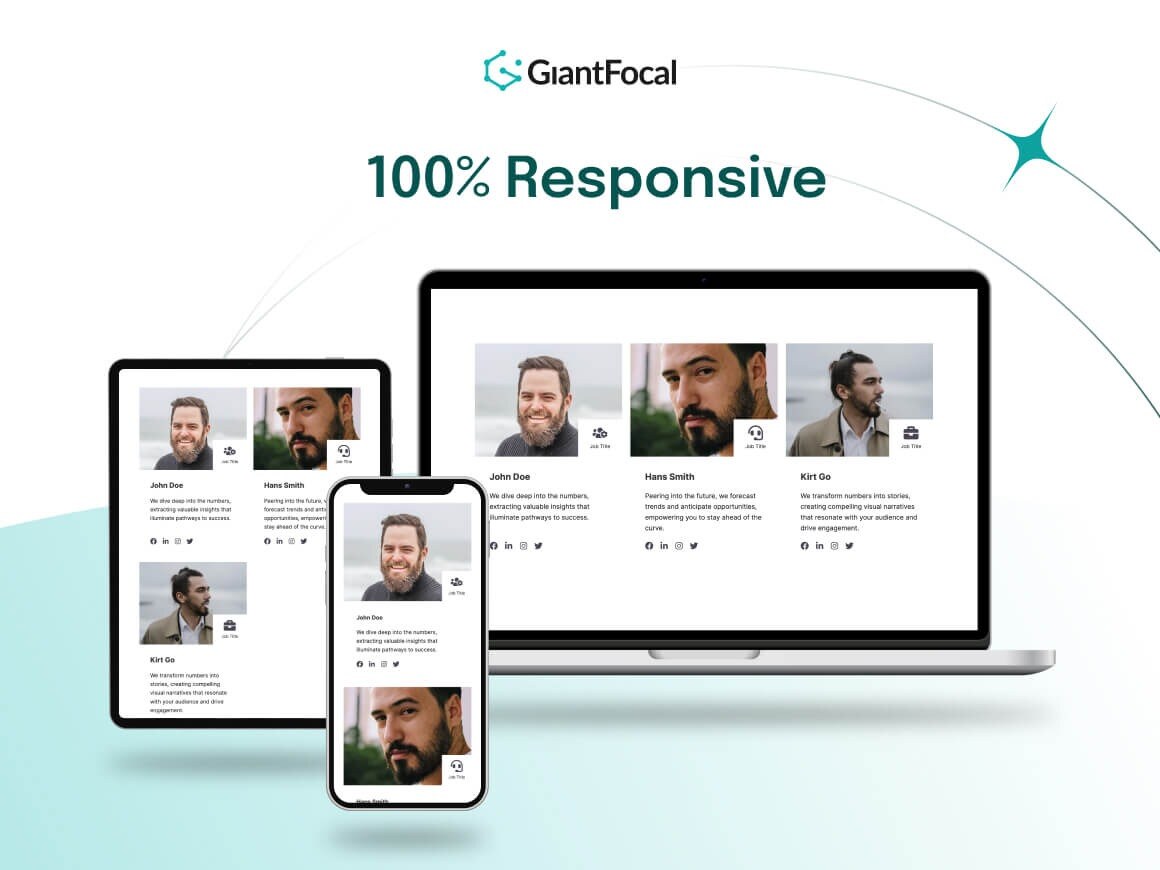 100% responsive