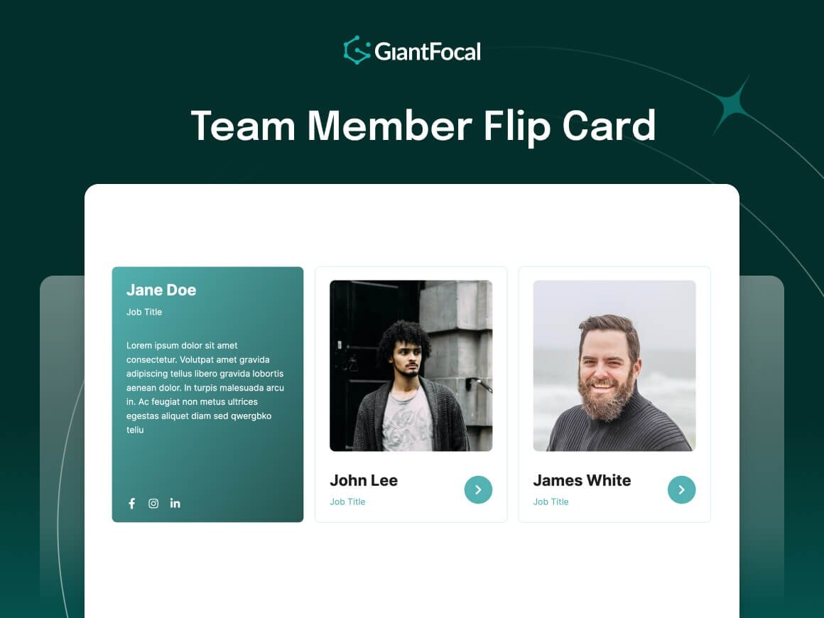 Team Member Flip Card