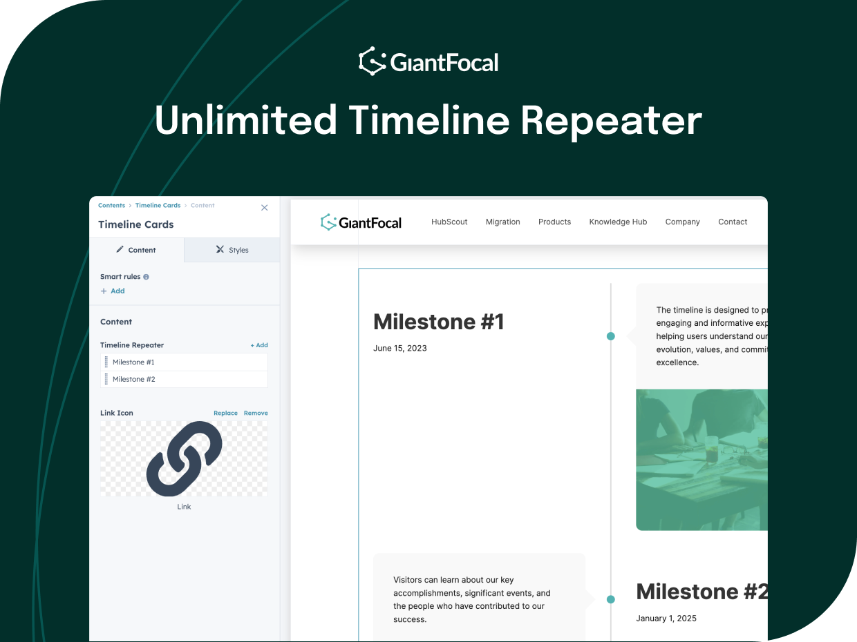 Unlimited timeline items